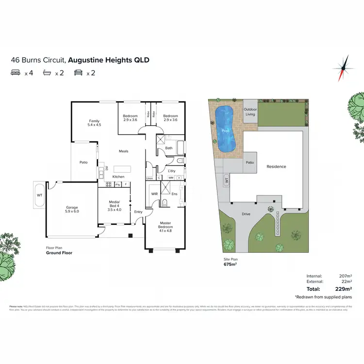 Floorplan of Homely house listing, 46 Burns Circuit, Augustine Heights QLD 4300