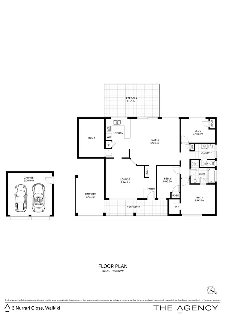 Floorplan of Homely house listing, 3 Nurrari Close, Waikiki WA 6169