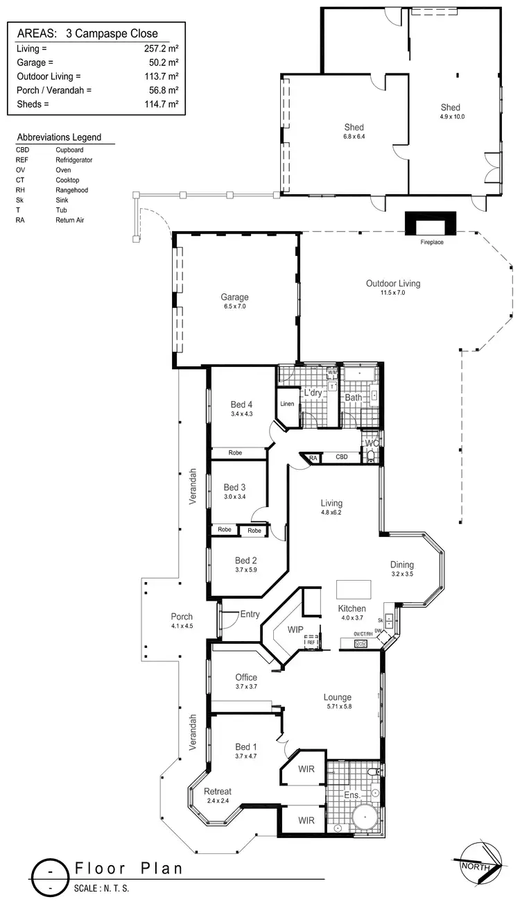 Floorplan of Homely house listing, 3 Campaspe Close, Springvale NSW 2650