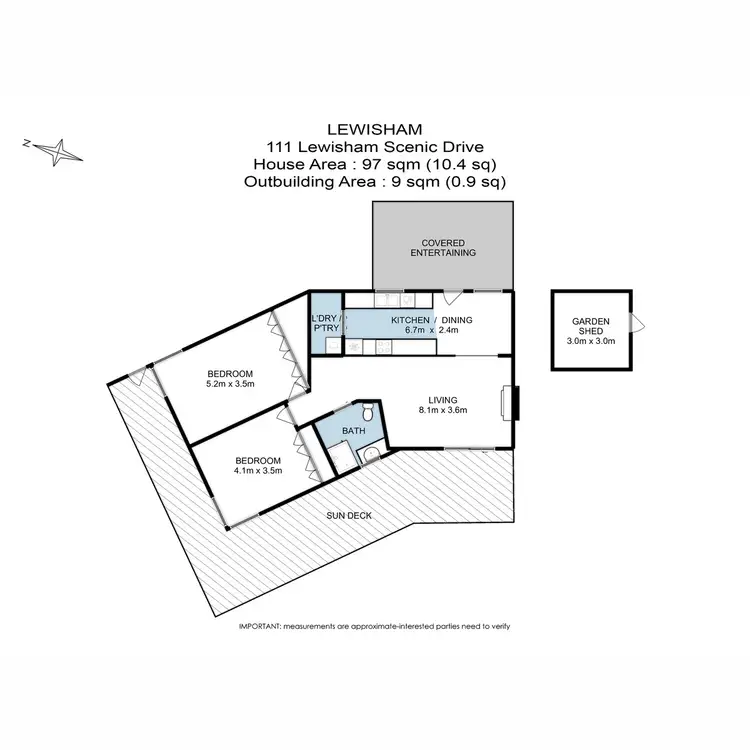 Floorplan of Homely house listing, 111 Lewisham Scenic Drive, Lewisham TAS 7173