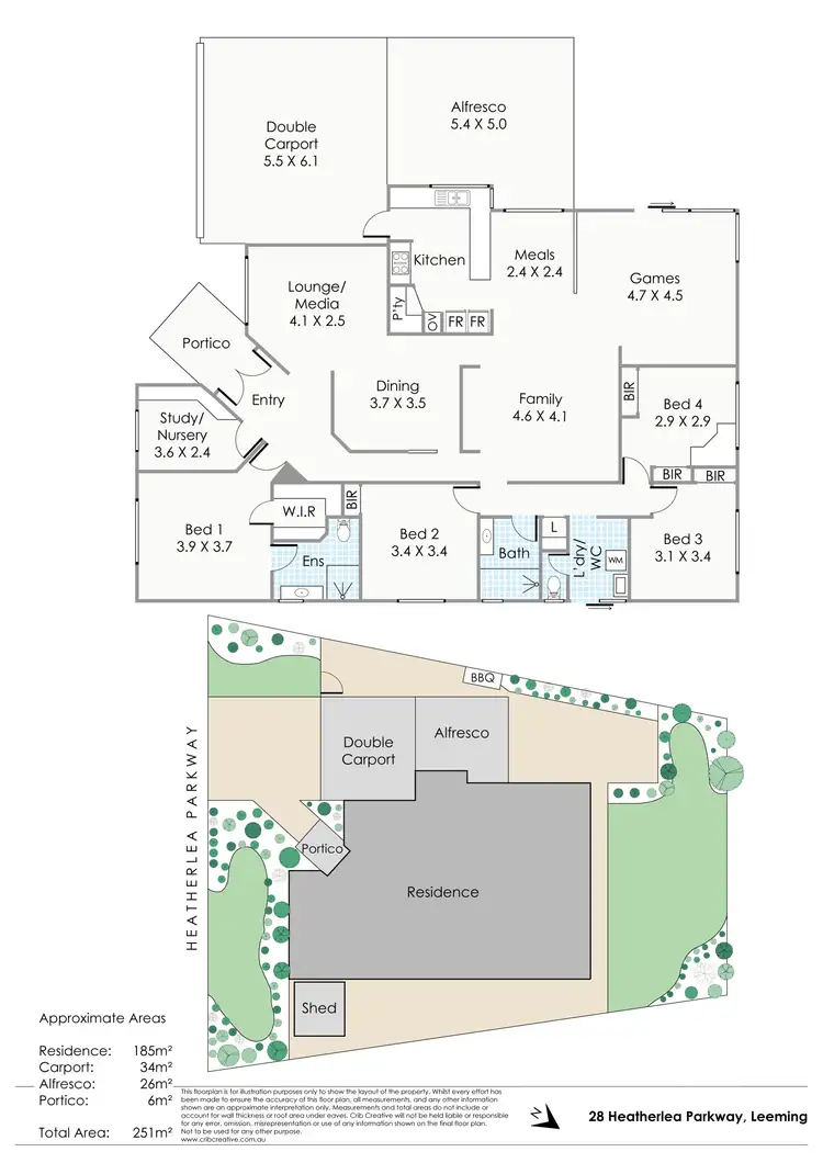 Floorplan of Homely house listing, 28 Heatherlea Parkway, Leeming WA 6149