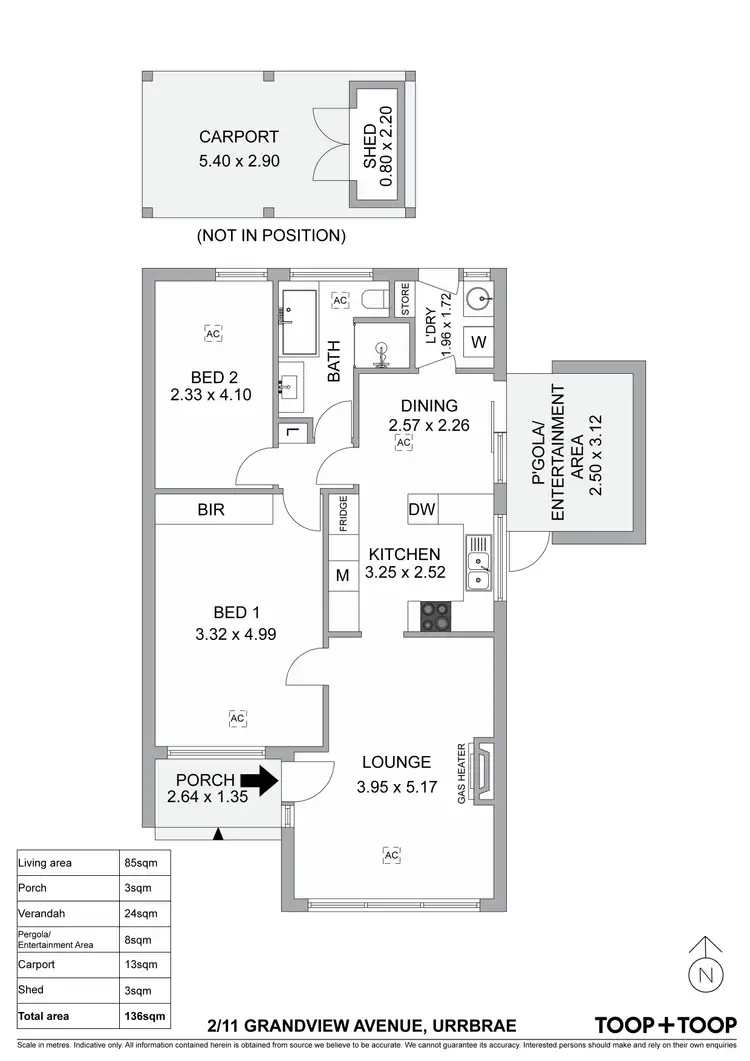 Floorplan of Homely unit listing, 2/11 Grandview Avenue, Urrbrae SA 5064