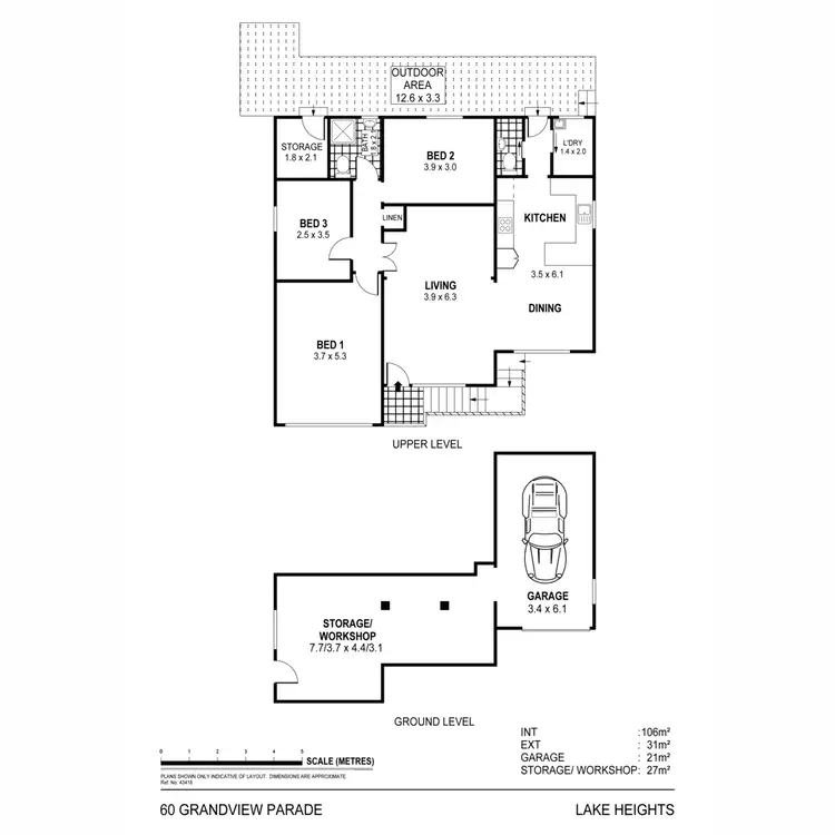 Floorplan of Homely house listing, 60 Grand View Parade, Lake Heights NSW 2502
