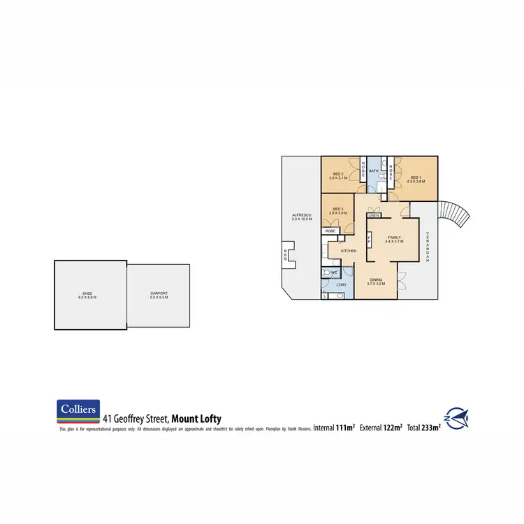 Floorplan of Homely house listing, 41 Geoffrey Street, Mount Lofty QLD 4350