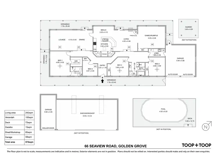 Floorplan of Homely house listing, 66 Seaview Road, Golden Grove SA 5125