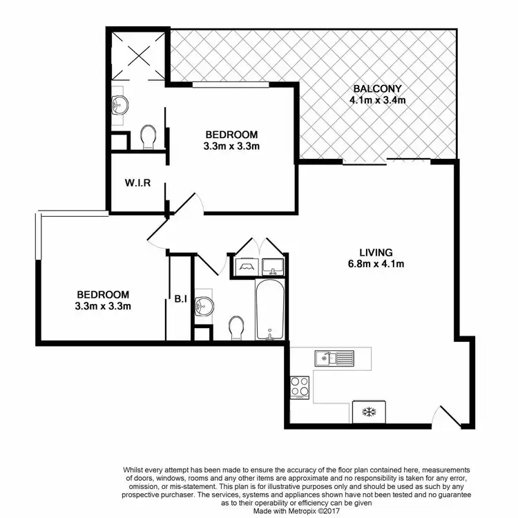Floorplan of Homely apartment listing, 503/100 Bowen Street, Spring Hill QLD 4000