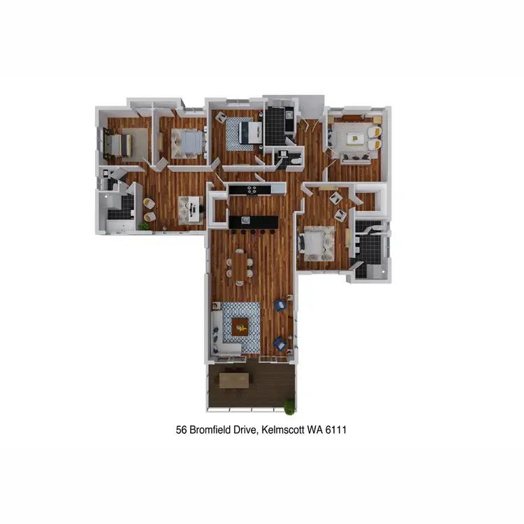 Floorplan of Homely house listing, 56 Bromfield Drive, Kelmscott WA 6111