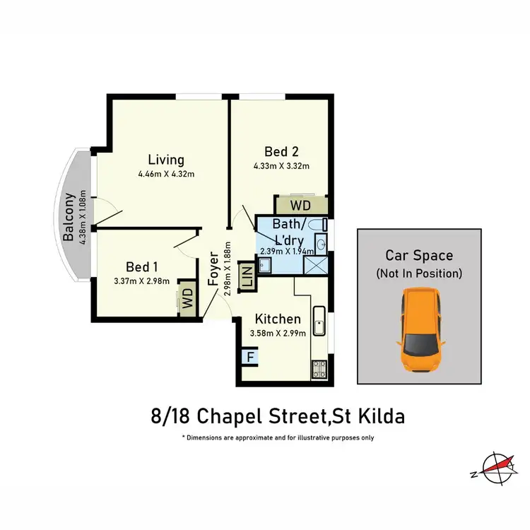 Floorplan of Homely apartment listing, 8/18 Chapel Street, St Kilda VIC 3182