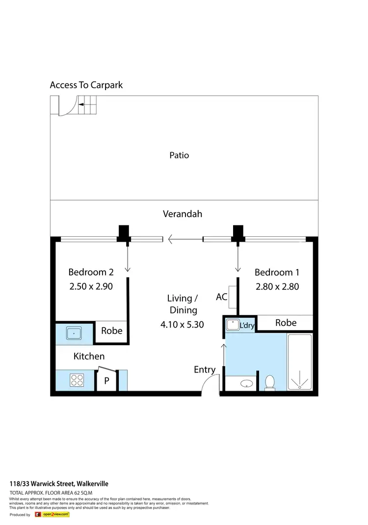 Floorplan of Homely apartment listing, 118/33 Warwick Street, Walkerville SA 5081