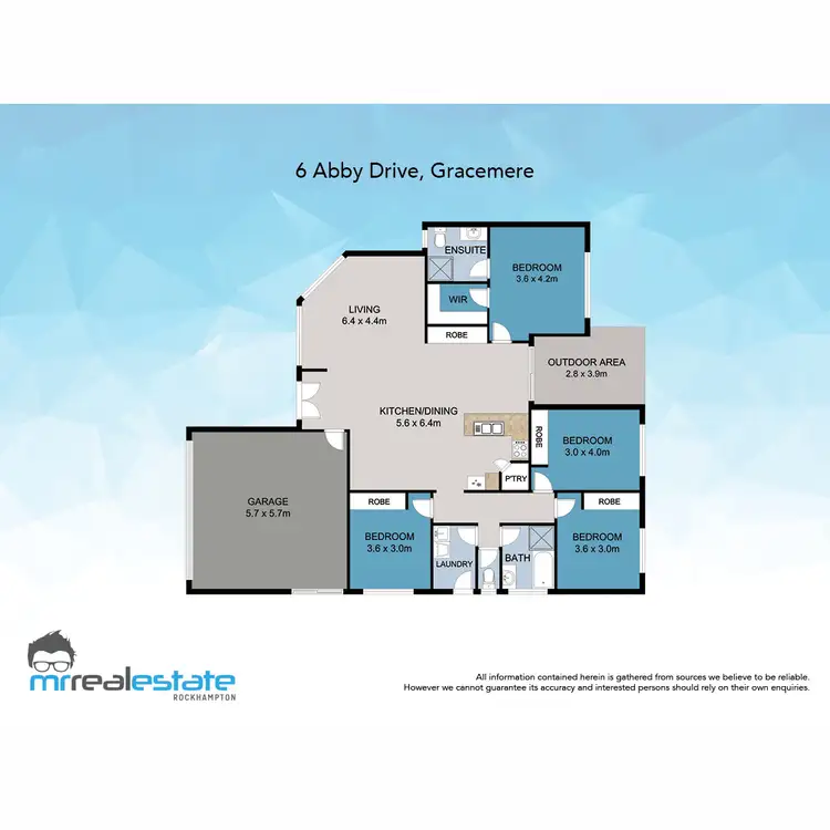 Floorplan of Homely house listing, 6 Abby Drive, Gracemere QLD 4702