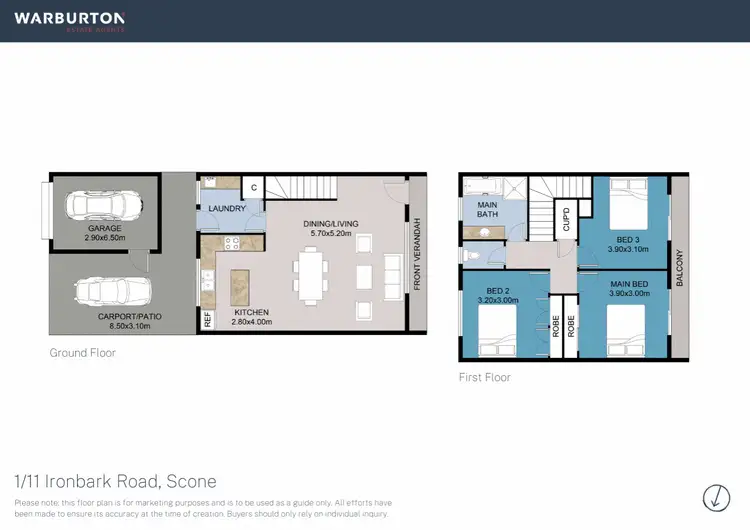 Floorplan of Homely apartment listing, 1/11 Ironbark Road, Muswellbrook NSW 2333