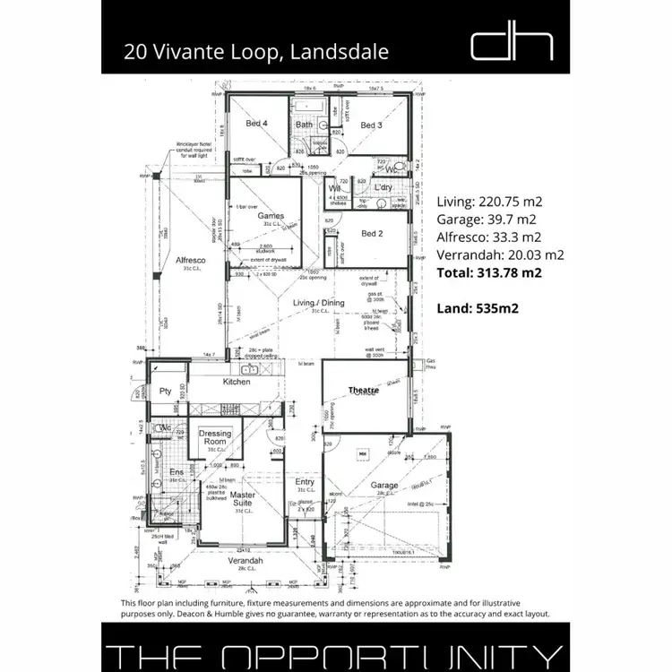 Floorplan of Homely house listing, 20 Vivante Loop, Landsdale WA 6065