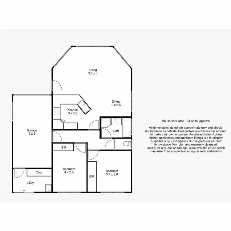 Floorplan of Homely unit listing, 1/31 Mooreville Road, Park Grove TAS 7320