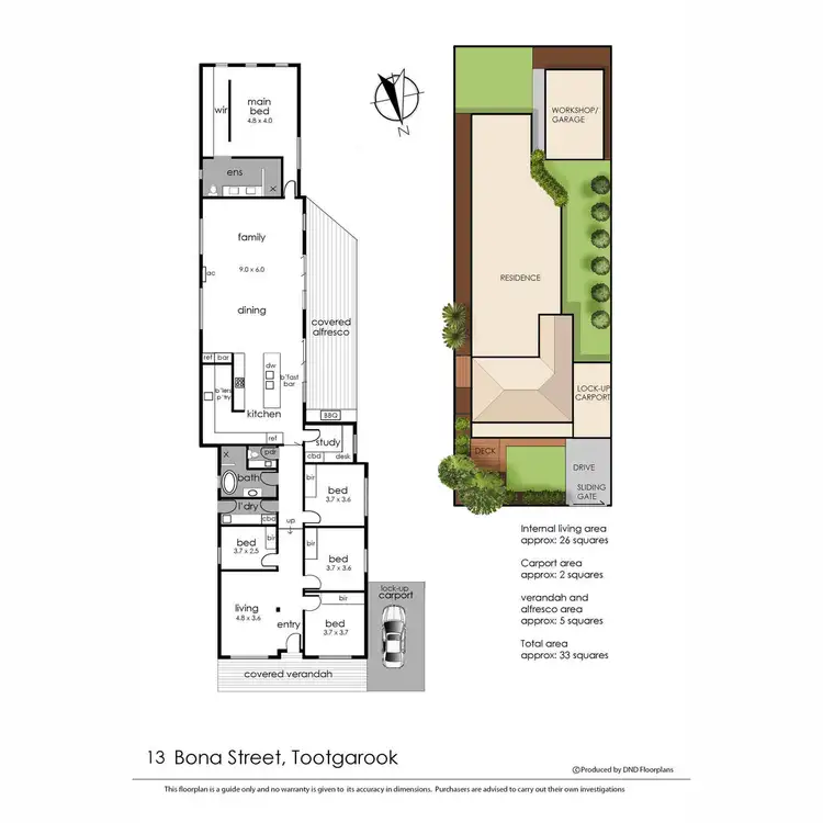 Floorplan of Homely house listing, 13 Bona Street, Tootgarook VIC 3941