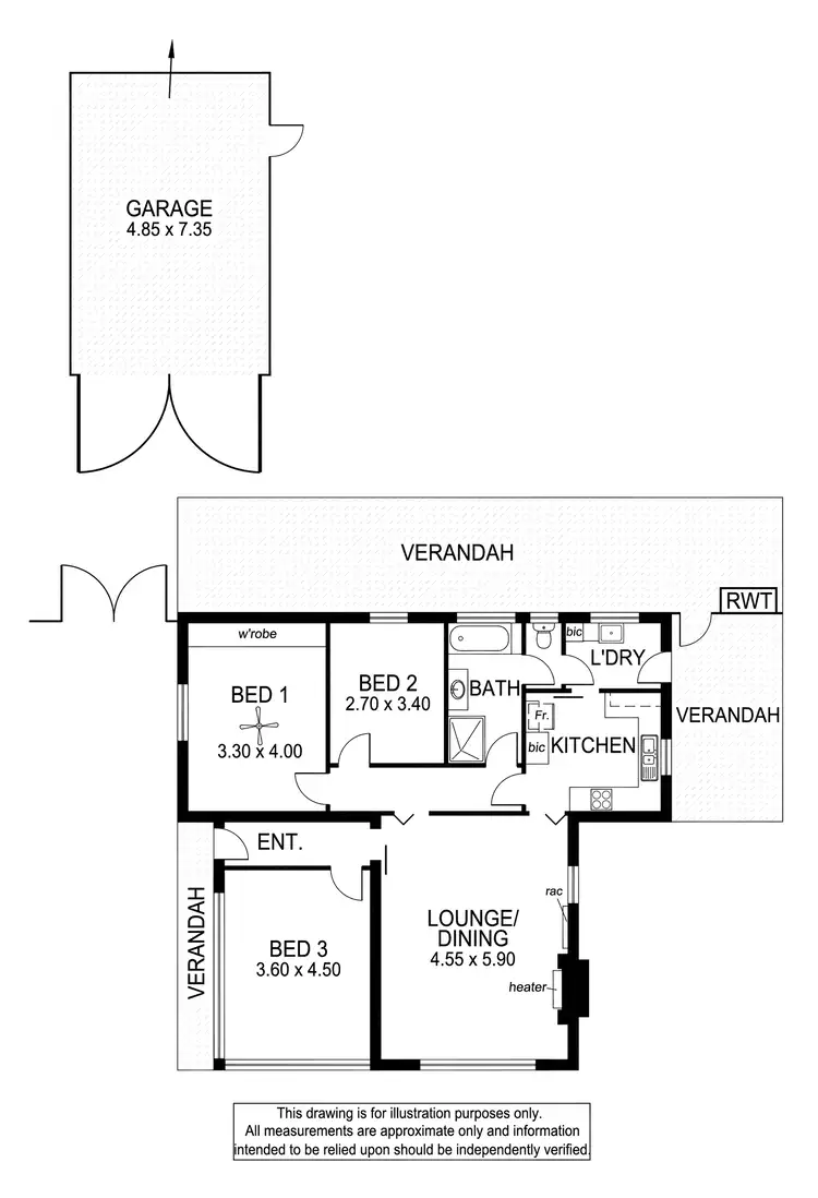 Floorplan of Homely house listing, 13 Ulinga Street, Glenelg North SA 5045