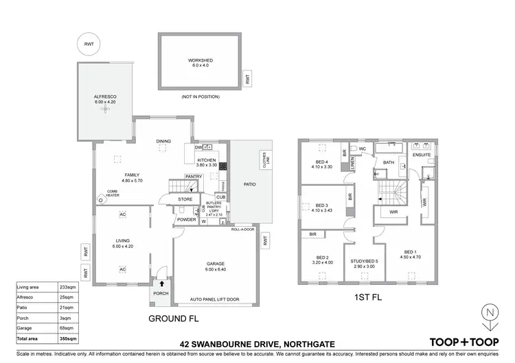Floorplan of Homely house listing, 42 Swanbourne Drive, Northgate SA 5085
