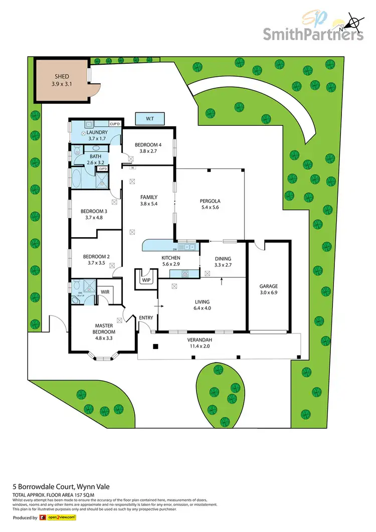 Floorplan of Homely house listing, 5 Borrowdale Court, Wynn Vale SA 5127
