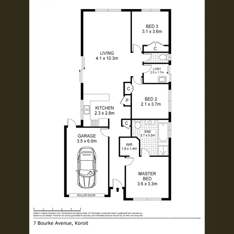 Floorplan of Homely house listing, 7 Bourke Avenue, Koroit VIC 3282