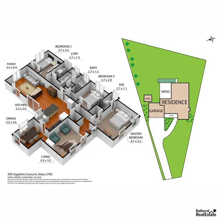 Floorplan of Homely house listing, 39A Sapphire Crescent, Kelso NSW 2795