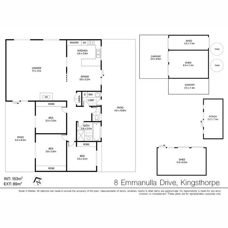 Floorplan of Homely house listing, 8 Emmanulla Drive, Kingsthorpe QLD 4400