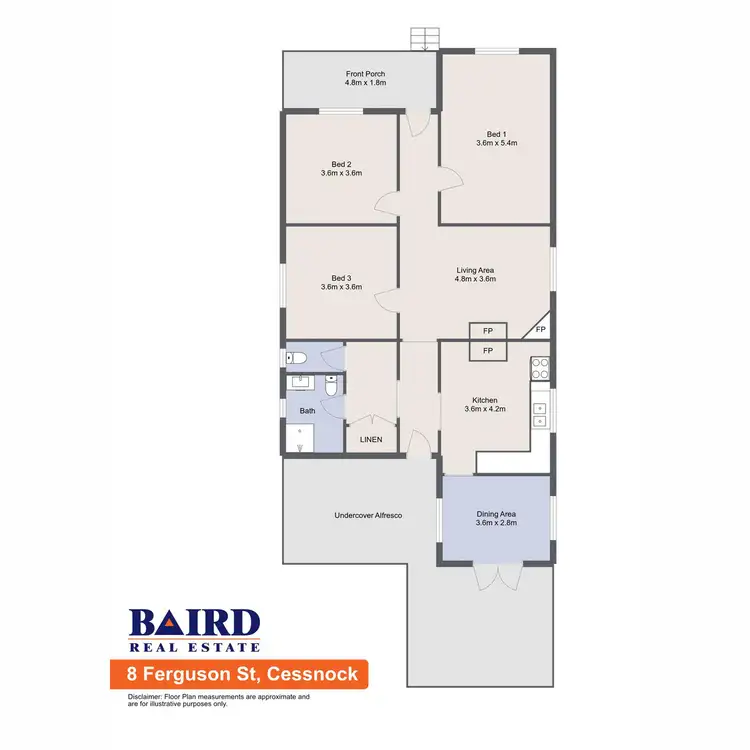 Floorplan of Homely house listing, 8 Ferguson Street, Cessnock NSW 2325