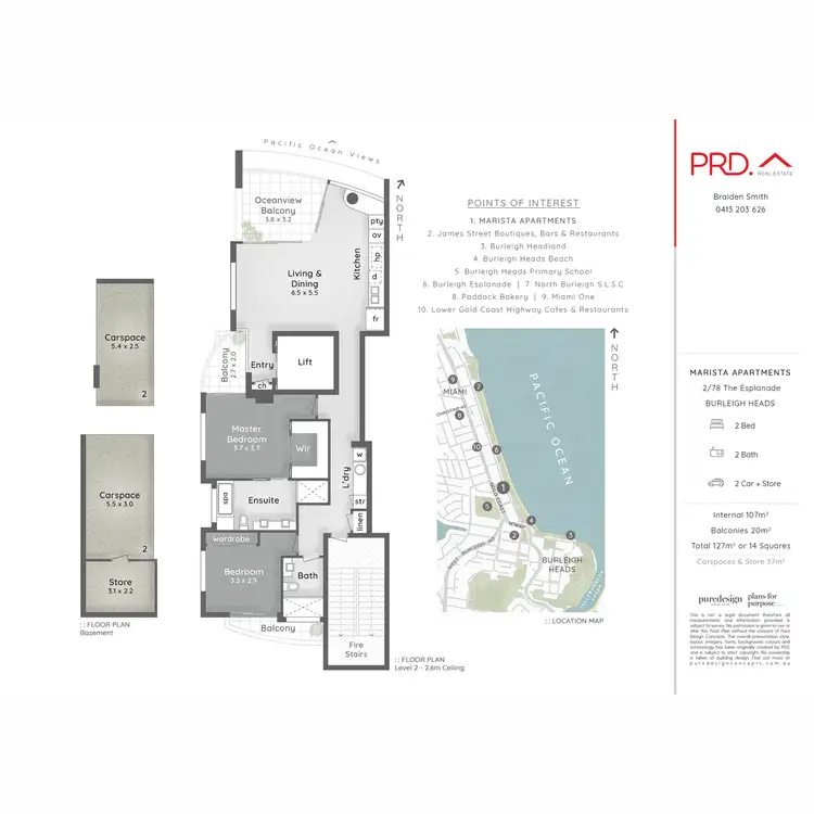 Floorplan of Homely unit listing, 2/78 The Esplanade, Burleigh Heads QLD 4220
