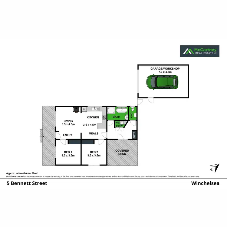 Floorplan of Homely house listing, 5 Bennett Street, Winchelsea VIC 3241