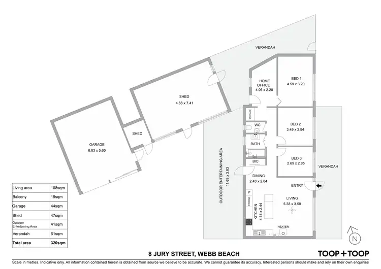 Floorplan of Homely house listing, 8 Jury Street, Webb Beach SA 5501