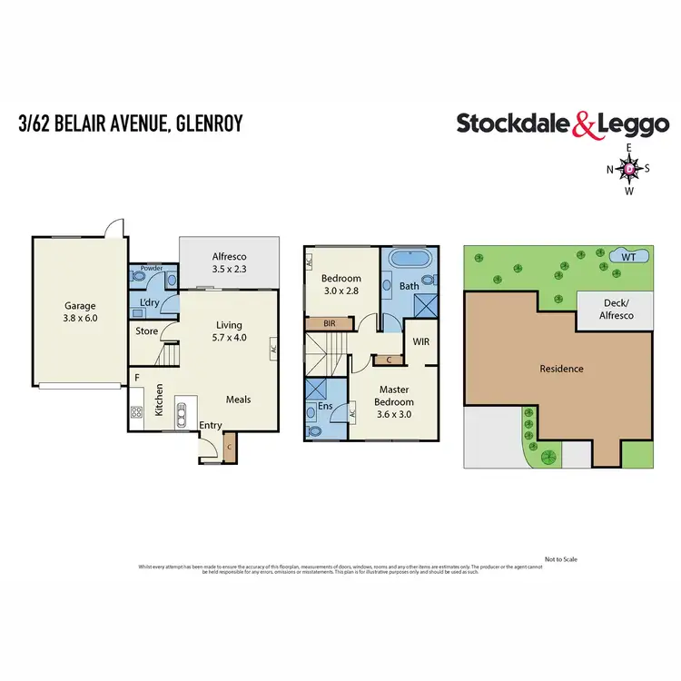 Floorplan of Homely townhouse listing, 3/62 Belair Avenue, Glenroy VIC 3046