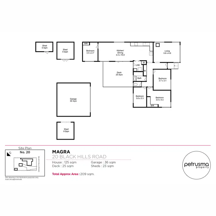 Floorplan of Homely house listing, 20 Black Hills Road, Magra TAS 7140