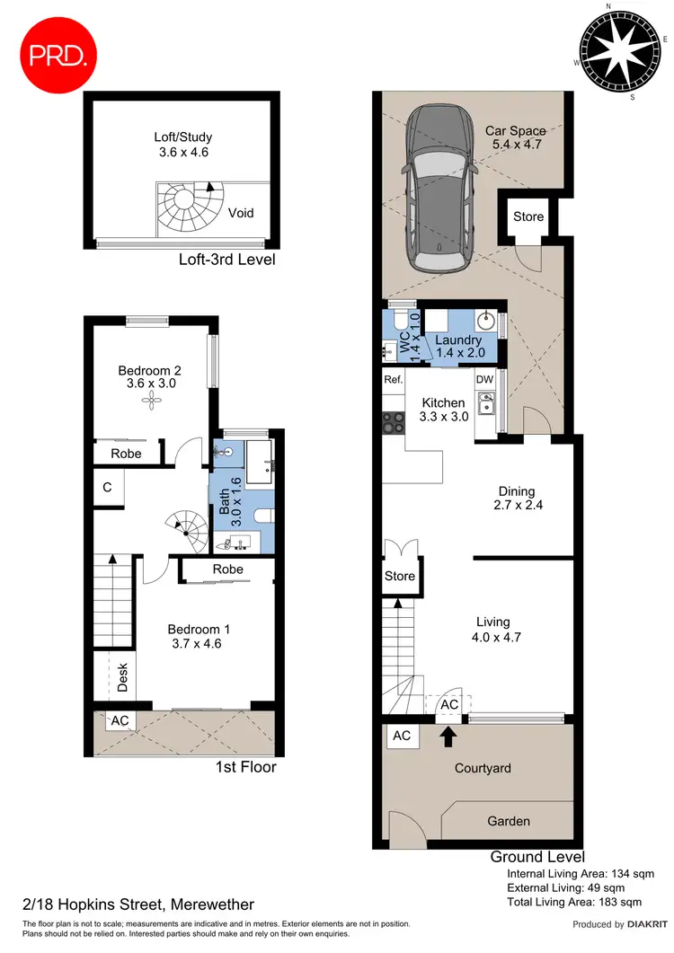 Floorplan of Homely townhouse listing, 2/18 Hopkins Street, Merewether NSW 2291