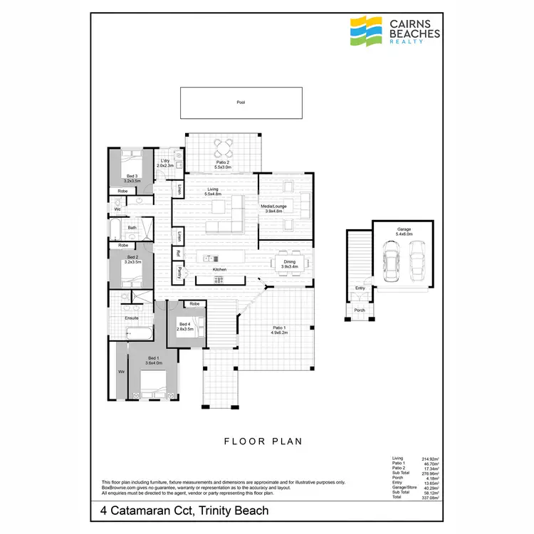 Floorplan of Homely house listing, 4 Catamaran Circuit, Trinity Beach QLD 4879