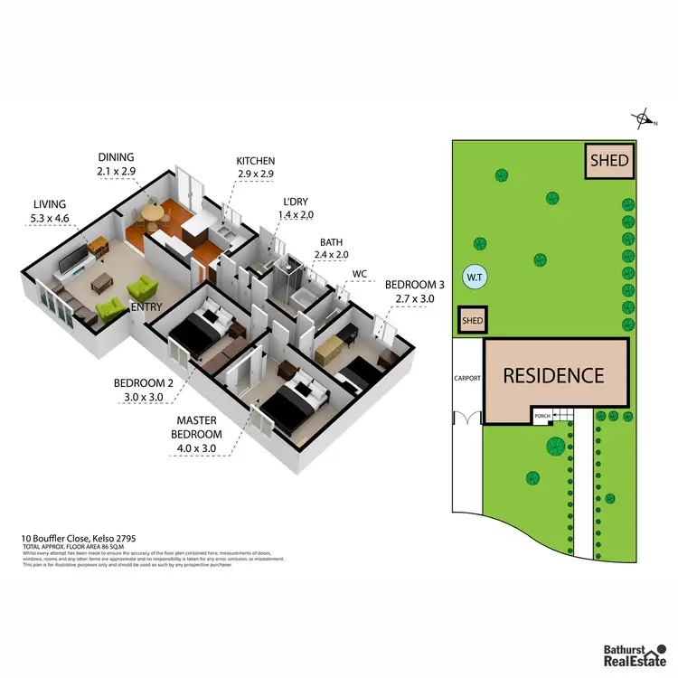 Floorplan of Homely house listing, 10 Bouffler Close, Kelso NSW 2795