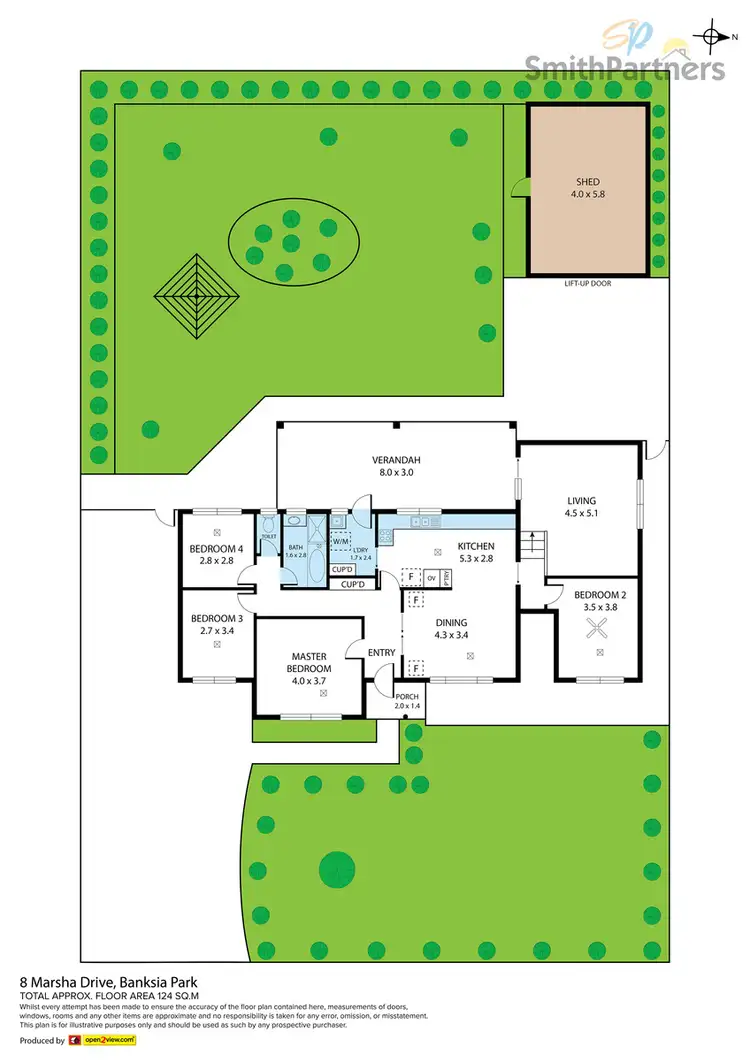 Floorplan of Homely house listing, 8 Marsha Drive, Banksia Park SA 5091
