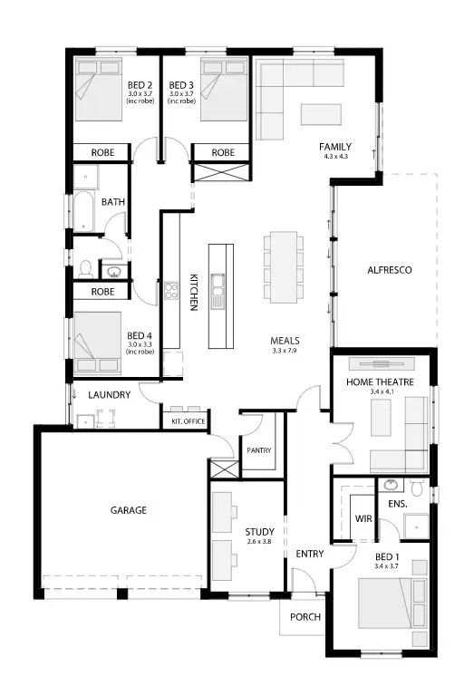 Floorplan of Homely house listing, 7147 Horrocks Highway, Leasingham SA 5452