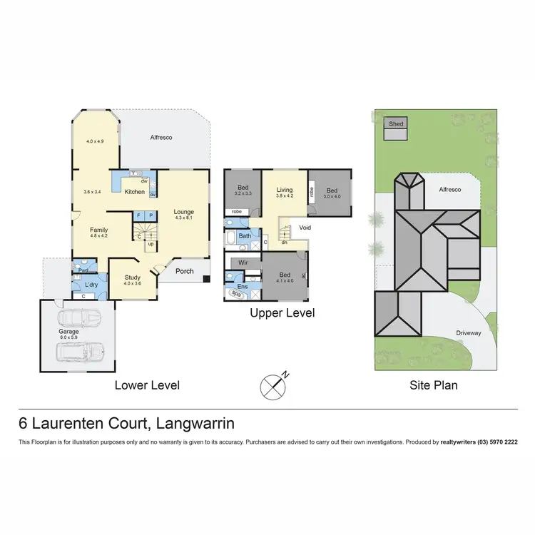 Floorplan of Homely house listing, 6 Laurenten Court, Langwarrin VIC 3910