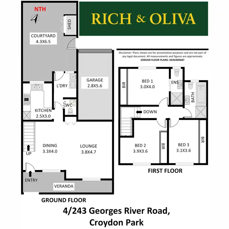 Floorplan of Homely townhouse listing, 4/243 Georges River Road, Croydon Park NSW 2133