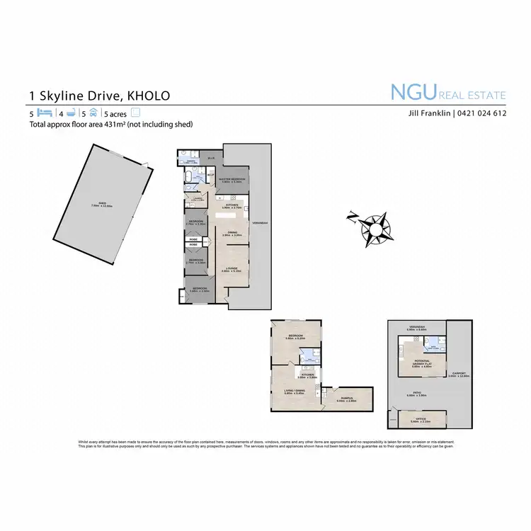 Floorplan of Homely house listing, 1 Skyline Drive, Kholo QLD 4306
