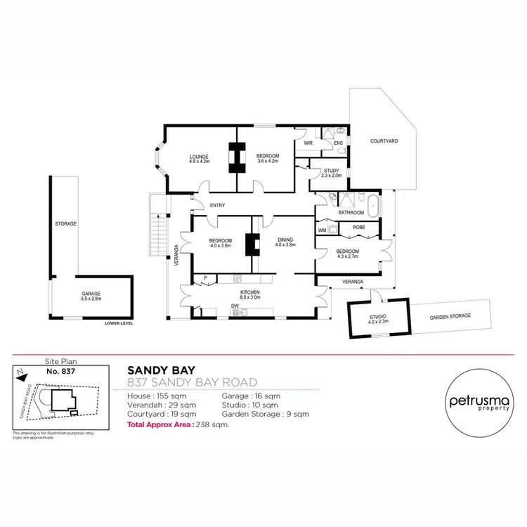 Floorplan of Homely house listing, 837 Sandy Bay Road, Sandy Bay TAS 7005