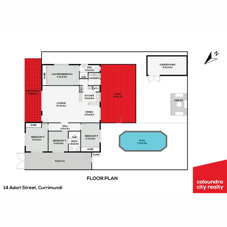 Floorplan of Homely house listing, 14 Adori Street, Currimundi QLD 4551