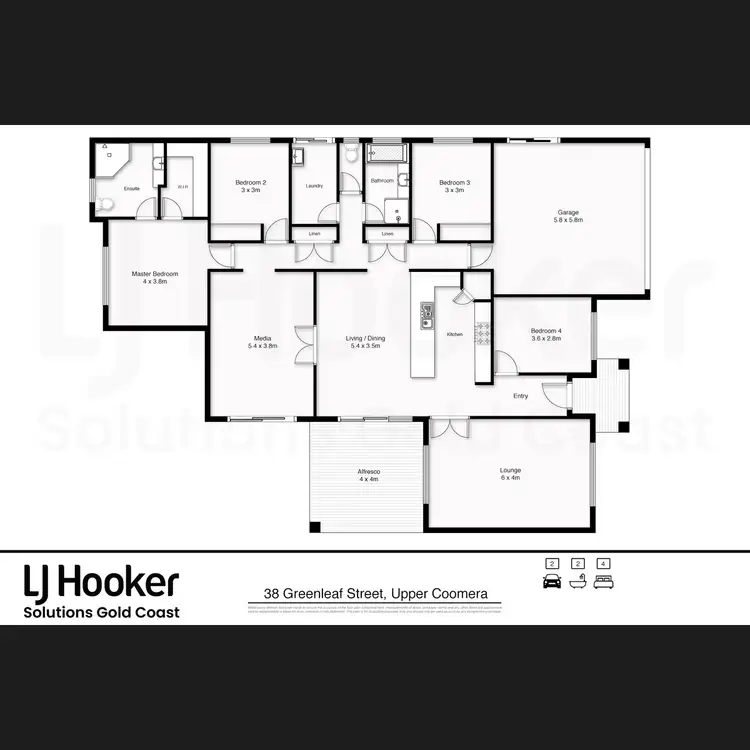 Floorplan of Homely house listing, 38 Greenleaf Street, Upper Coomera QLD 4209