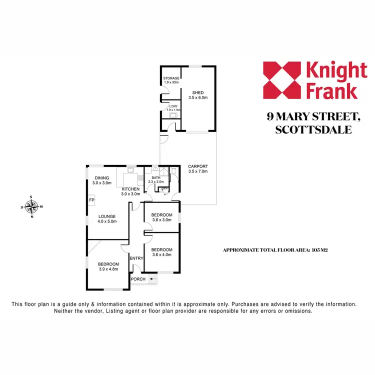 Floorplan of Homely house listing, 9 Mary Street, Scottsdale TAS 7260