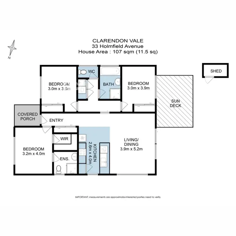 Floorplan of Homely house listing, 33 Holmfield Avenue, Clarendon Vale TAS 7019