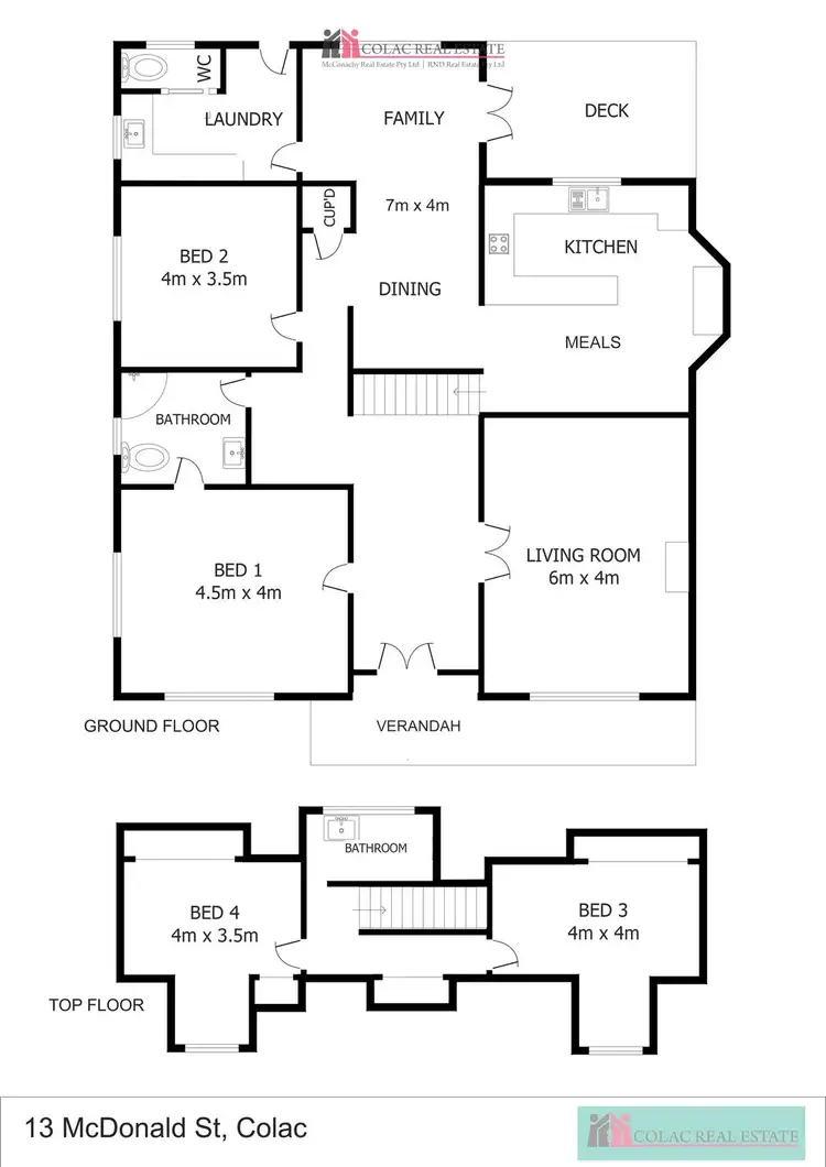 Floorplan of Homely house listing, 13 McDonald Street, Colac VIC 3250
