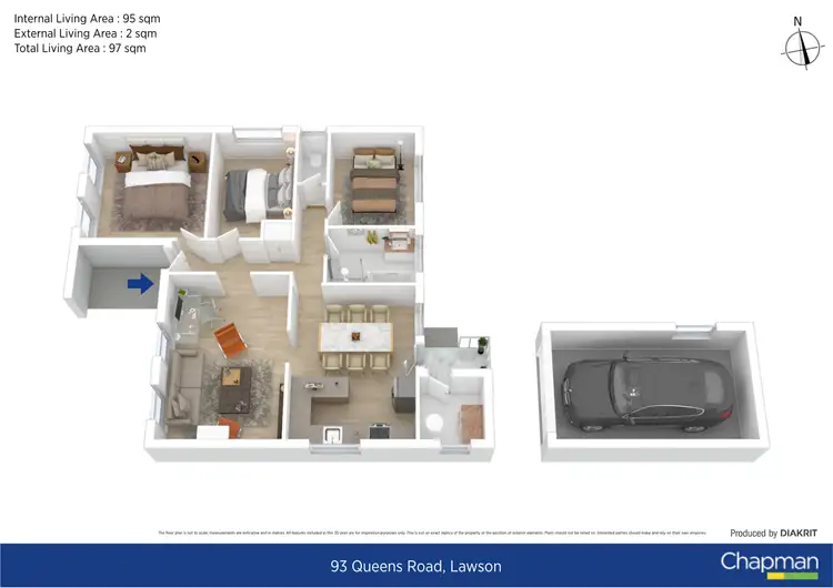 Floorplan of Homely house listing, 93 Queens Road, Lawson NSW 2783