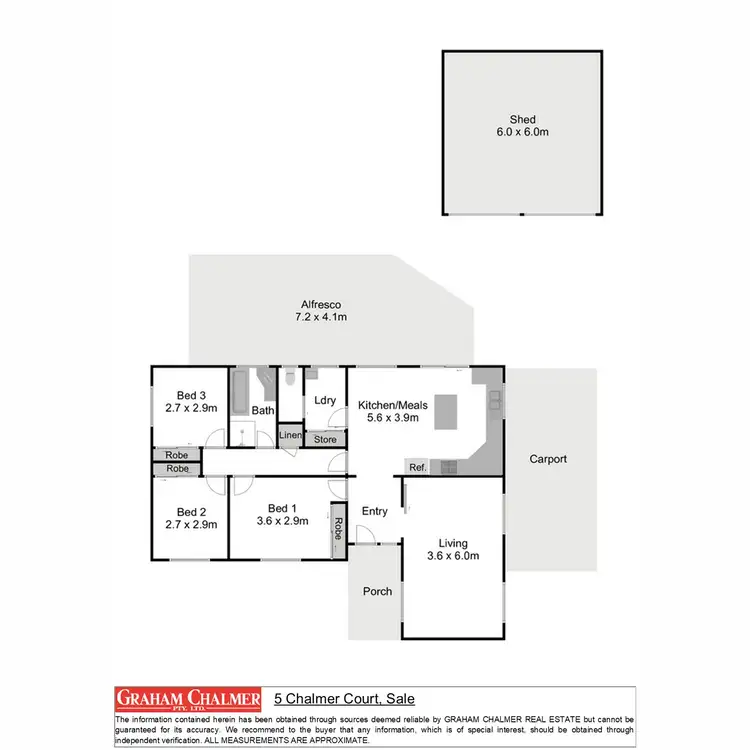 Floorplan of Homely house listing, 5 Chalmer Court, Sale VIC 3850
