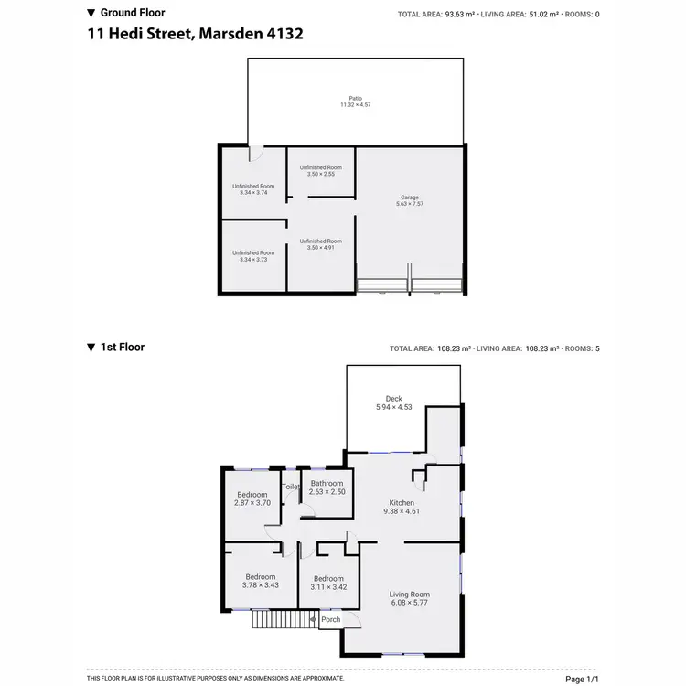 Floorplan of Homely house listing, 11 Heidi Street, Marsden QLD 4132