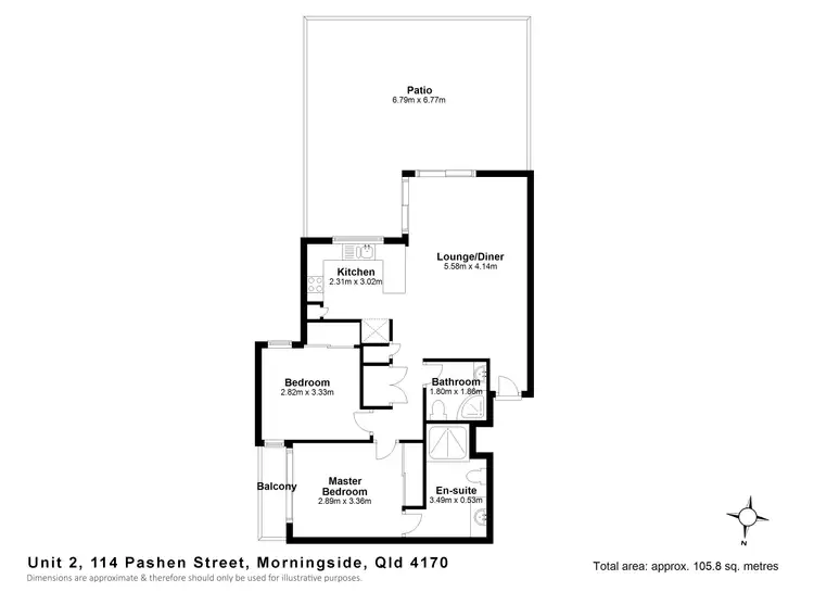 Floorplan of Homely apartment listing, 2/114 Pashen Street, Morningside QLD 4170