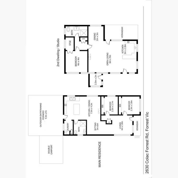 Floorplan of Homely rural property listing, 2630 Colac - Forrest Road, Forrest VIC 3236