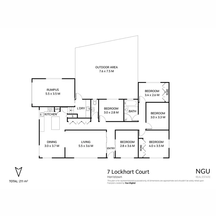 Floorplan of Homely house listing, 7 Lockhart Court, Harristown QLD 4350